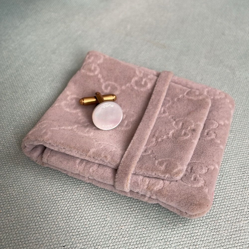 Authentic Gucci Mother of Pearl Replacement Cufflink